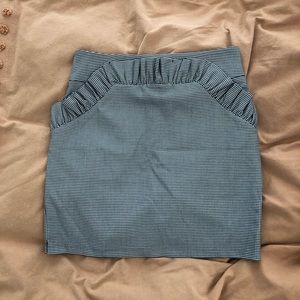 H&M Patterned Ruffle Mini Skirt